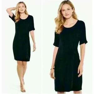Nic + Zoe Black Onyx Knit Tie Dress size XL NEW WITH TAG